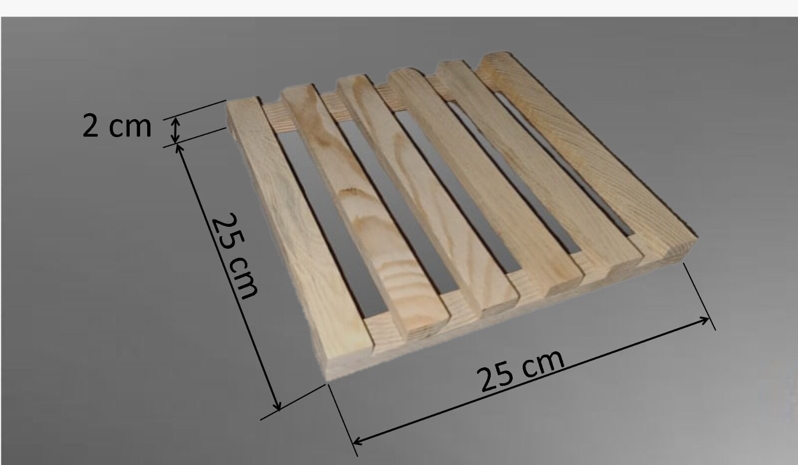 Ahşap Nihale Airfry Çaydanlık Altı Izgara Tekli 25x25x2