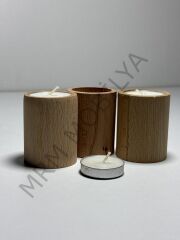 Mumluk 5x6cm Doğal Boyanabilir Tealight