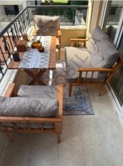 Masif Ahşap Balkon Takımı, Bahçe Takımı, Çay Seti